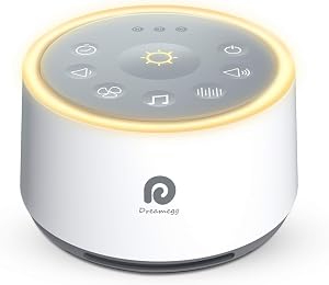 Dreamegg D1 Sound Machine Baby - White Noise Machine for Baby with Night Light, 24 High Fi