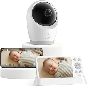 eufy Security Baby Monitor, Hybrid Wi-Fi and No Wi-Fi Connection, 24/7 Recording in app, P