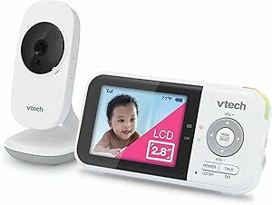 VTech Baby Monitor No WiFi – 19Hr Video Battery, 1000ft Range, Night Vision, Two-Way Talk,