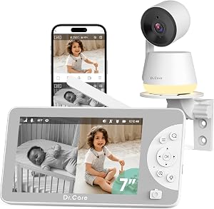 Dr.Care LumiView Max Smart WiFi Baby Monitor - 7" 1080P FHD & 2K Camera, Privacy 