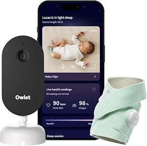Owlet Dream Duo (Gen 3) Smart Baby Monitor All-in-One Bundle - 2K HD Video Baby Monitor wi