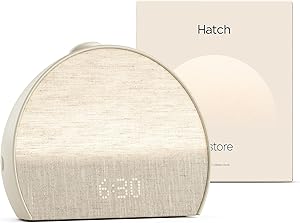 Hatch Restore 3 Sunrise Alarm Clock, Sound Machine, Smart Light (Putty) - White Noise, Scr